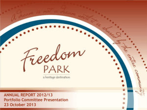 131023freedompark - Parliamentary Monitoring Group