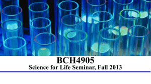 BCH4905 - HHMI-UF Science For Life Program