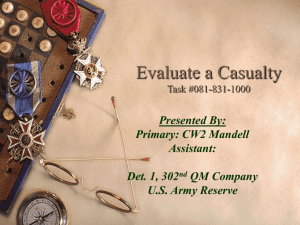 081-831-1001 (Evaluate a Casualty)