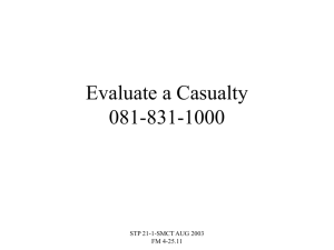 Evaluate a Casualty 081-831-1000