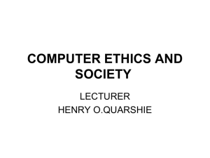 computer ethics & society