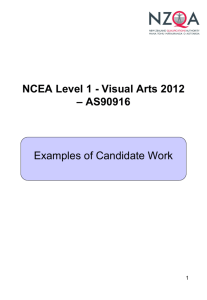 NCEA Level 1 - Visual Arts 2011 – AS90020