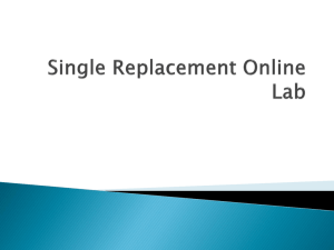 Single Replacement Product Predictions