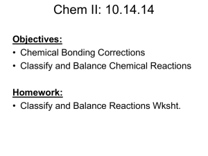 Chemical Reaction - Warren County Schools