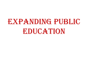 Expanding public education