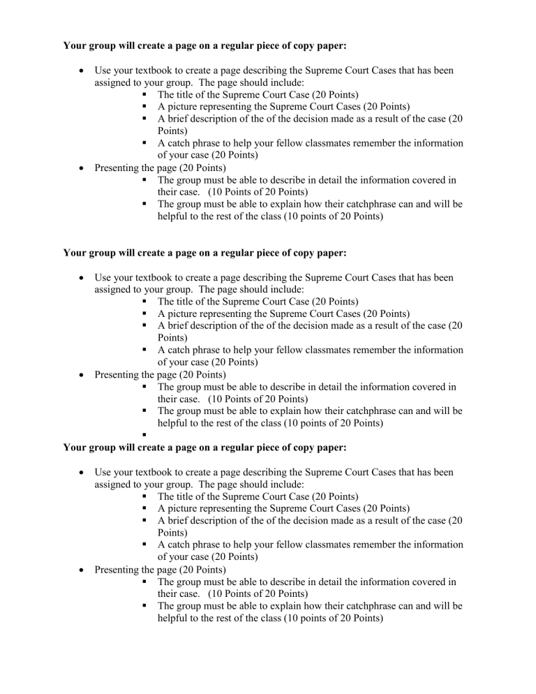 Supreme Court Case Book