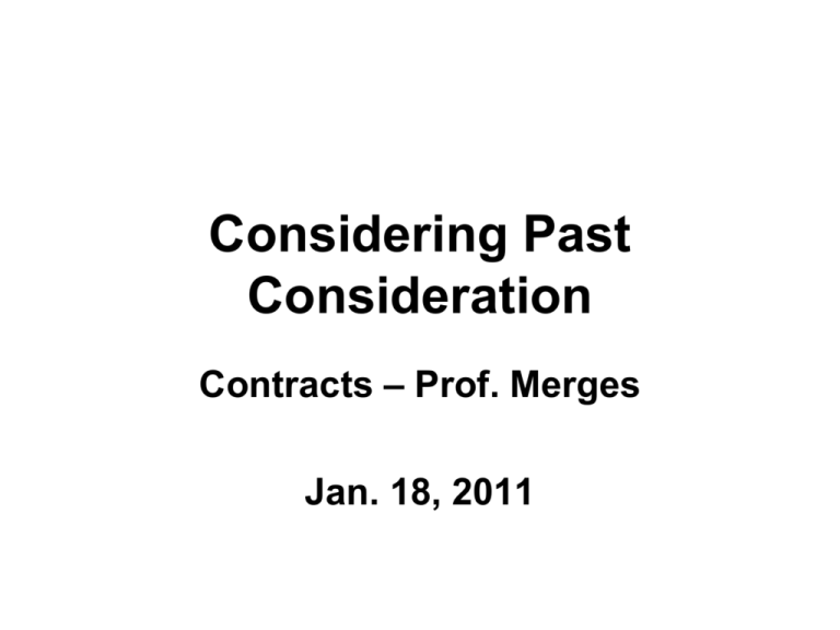 past-consideration