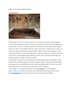 Chapter 8 – The Ancient Egyptian Pharoahs