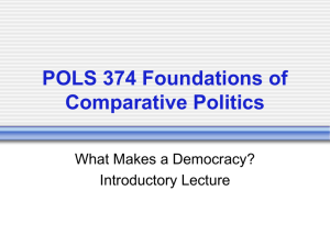 What Makes a Democracy? - Cal State LA