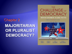 Pluralist Democracy - Dr. Cash's AP US Government & Politics
