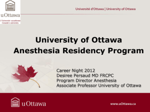 Program Overview - Anaesthesia Interest Group