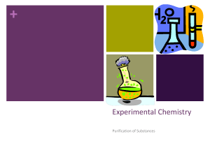 Experimental Chemistry - chemistry