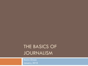 Journalism Basics - Indiana University Journalism