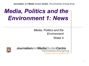 Lecture Slides 4. Environmental Journalism and