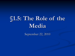 1.5: The Role of the Media
