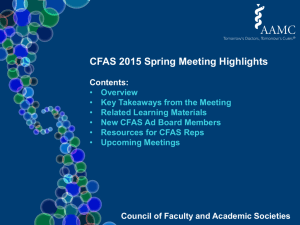 CFAS Spring Meeting Summary Presentation