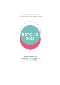 Beyond 2015: shaping the future of equality, human rights and