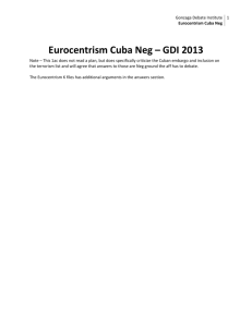 Eurocentrism Cuba Neg - Open Evidence Project