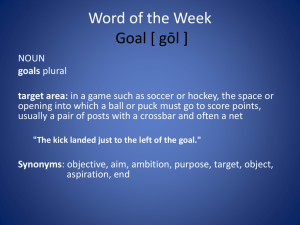 Word of the Week - Monday Goals[ h*p ]
