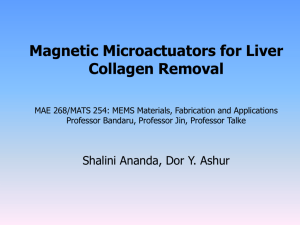 Magnetic Microactuators for Liver Collagen Removal MAE 268