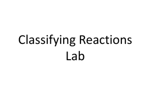 Classifying Reactions