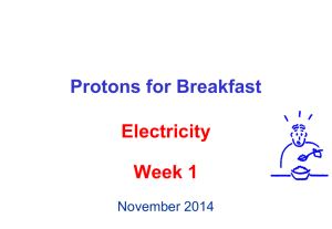 Week 1 (Electricity) - Protons for Breakfast Blog