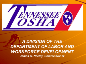 TOSHA Update: Emphasis Areas for New Fiscal Year