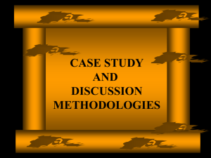 Case Studies and Discussion Formats