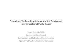 Federalism, Tax Base Restrictions, and the Provision of
