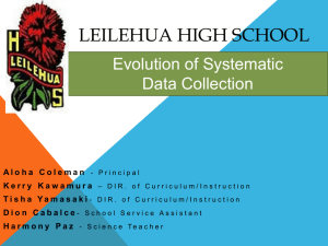 Systematic Data Collection at Leilehua High School