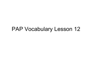 ALA Vocabulary Lesson 8