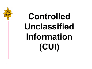 Controlled Unclassified Information (CUI)
