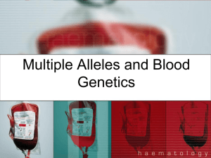 Multiple Alleles and Blood Genetics