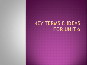 key terms & ideas for unit 6 - Fort Thomas Independent Schools