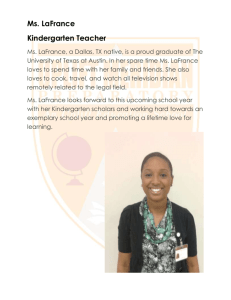 Ms. Boyd Kindergarten Teacher