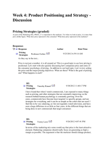 Week 4: Product Positioning and Strategy