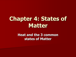 Chapter 4: States of Matter