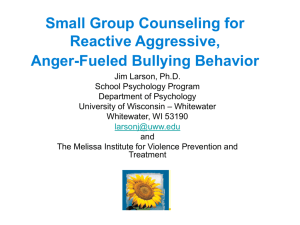 Group Treatment of Anger and Aggression