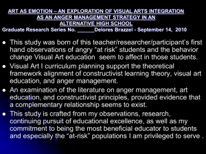 Art As Emotion: Anger Management