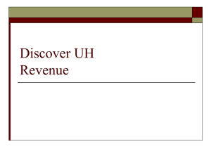 Service Center Revenue - University of Houston