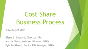 Cost Sharing Summer 2015 Presentation
