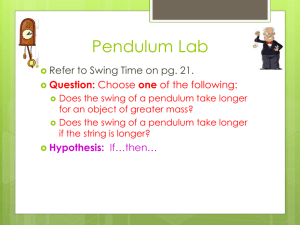 Pendulum Lab