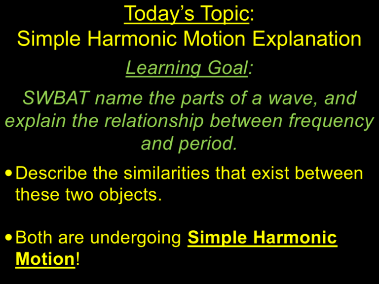 Simple Harmonic Motion