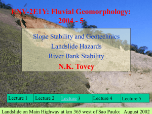 ENV-2E1Y: Fluvial Geomorphology: 2004