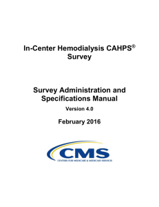 The ICH CAHPS Survey - End Stage Renal Disease Network of