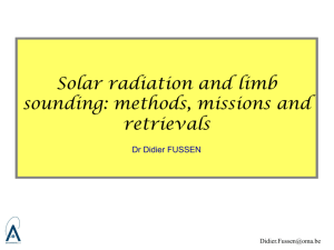 Solar radiation and limb sounding