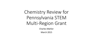 Chemistry Review for Pennsylvania STEM