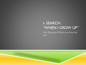 I- Search *When I Grow Up