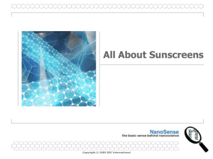 All About Sunscreens - NanoSense