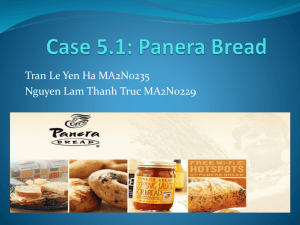 Case 5.1: Panera Bread